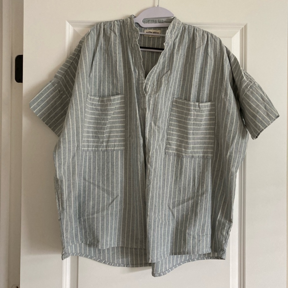 Tribe Alive Split Neck Top